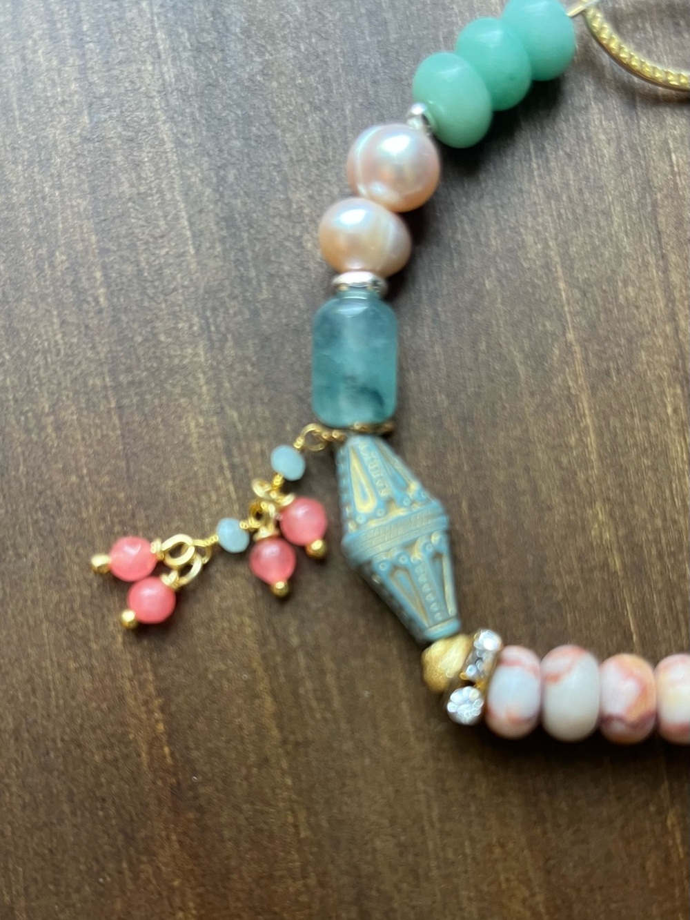 Boho style New agate charm bracelet - Picture 3 of 3
